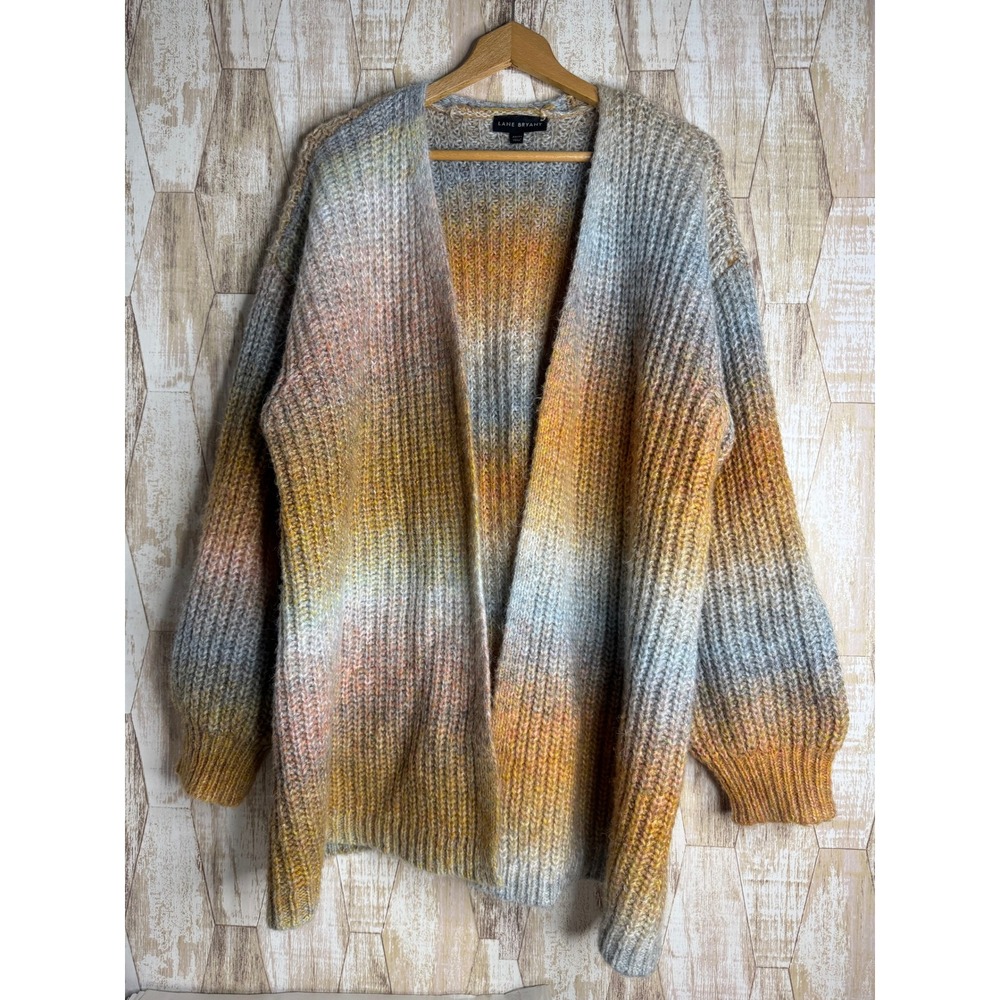 Lane Bryant Ombre Ribbed Knit Cardigan Sweater Plus Size 22/24